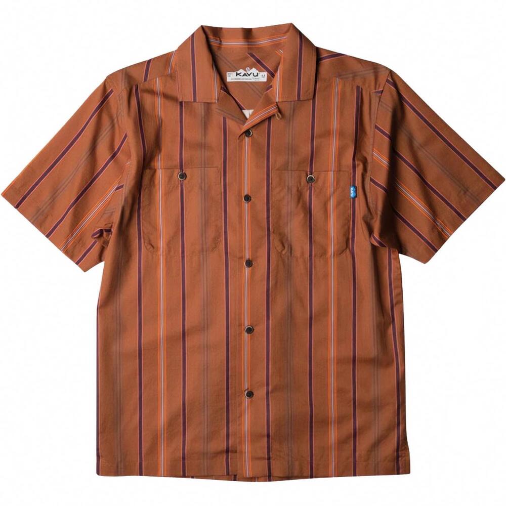 NEW KAVU men's denny shirt in coffee